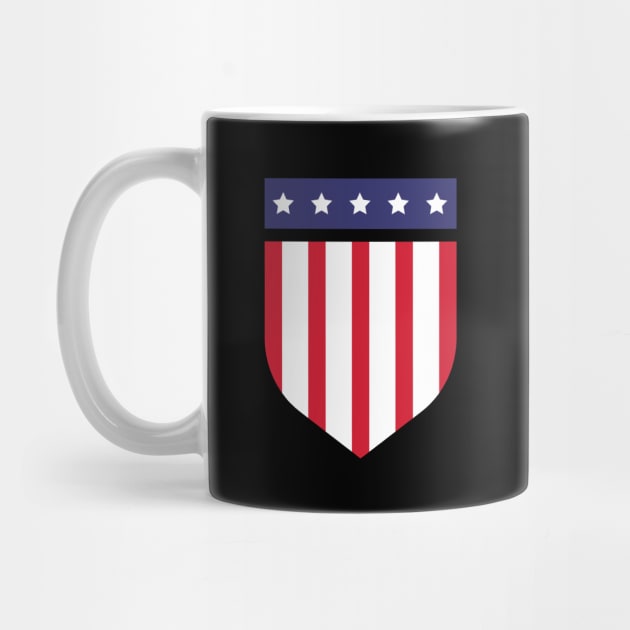 Shield in the colors of the USA | Flag of United States (1) | Gift idea by French Culture Shop